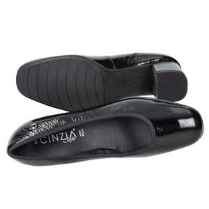 Cinzia <b>Soft</b> Women's <b>Pumps</b> Black Patent <b>Leather</b> Heels Classic Dress Shoes - Product Image 6