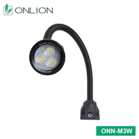 Lampu Kerja Mesin ONN Factory Made M3W dengan Lengan Fleksibel Gooseneck AC/DC 6000K/4000K/3000K IP65 320lumen 4.5W