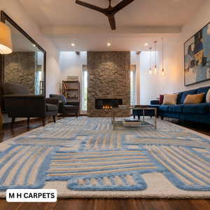 Tapis de luxe personnalisé en laine, écologique, fait main, moderne, pour hôtel, salon, décoration intérieure - Product Image 3