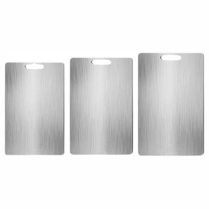 Planches à découper en acier inoxydable de qualité alimentaire, planche à découper double face en titane pour la viande, les fruits et les légumes - Product Image 4