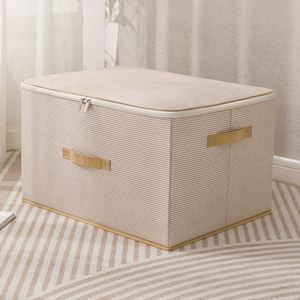 Household Printed Non-woven Fabric Striped Storage Foldable Hand-held Organizer - Product Image 3