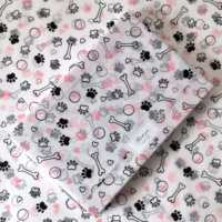 Papier de soie noir et blanc à motifs d'os et de patte de chien pour emballage cadeau de collier pour chien, chiot, animal de compagnie, pour boîte cadeau de magasin d'animaux et vêtements