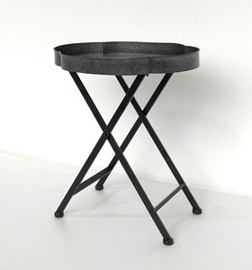 <span class=keywords><strong>Table</strong></span> basse moderne à <span class=keywords><strong>plateau</strong></span> galvanisé avec cadre en métal <span class=keywords><strong>noir</strong></span> pour salon chambre à coucher salle à manger villas hôtels appartements - Product Image 2