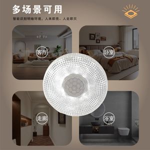 Human Body Infrared <b>Sensor</b> <b>Night</b> <b>Light</b> Plug-In Round Warm White <b>Light</b> For Living Room Hotel - Product Image 4
