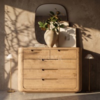 Lit en bois massif moderne de taille personnalisable pour la maison, la chambre à coucher, la villa, la maison d'hôtes, les projets