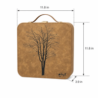 Boîte à rabat magnétique portable en bois d'agar, coffret cadeau de luxe, boîte livre