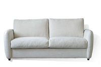 Canapé-lit convertible moderne en tissu avec structure métallique, design pliable pour petit espace, salon, meubles de maison, 3 places