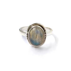 Bague en labradorite, argent sterling 925, bague en pierres précieuses, réglable, collection artisanale, bagues fines, bijoux en argent, prix de gros - Product Image 1