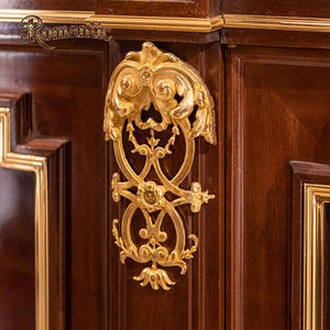 طقم أثاث مكتبي فاخر بأسلوب فرنسي من الخشب الصلب عالي اللمعان، طقم مكتب وكرسي كلاسيكي أمريكي - Product Image 4