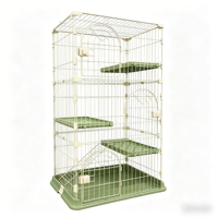 Cage à chat robuste avec rampe d'accès, grande maison pour chat d'intérieur pour famille multi-chats