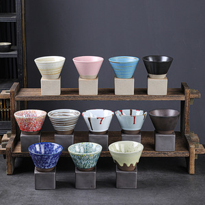 Tasse à <span class=keywords><strong>latte</strong></span> en céramique en grès japonais de 200ml sans poignée et avec base en céramique - Product Image 2