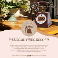 Fête de mariage Vidéo Livre d'or Téléphone Rétro Cabine Téléphonique Enregistrement de messages Vidéo Audio Livre de messages Téléphone Livre d'or avec caméra