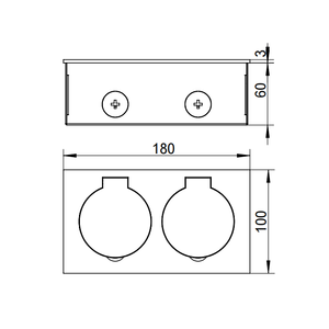 Boîtier de sol encastré chromé avec ports multimédia et USB pour salles de conférence - Product Image 6