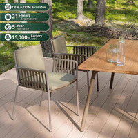 Ensemble de canapés d'extérieur en alliage d'aluminium nordique pour hôtel, bar, comptoir, balcon, cour - 6 places, mobilier de patio imperméable