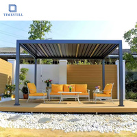 Pergola motorisée rétractable en aluminium sur mesure, toit rigide coulissant imperméable, gazebo extérieur