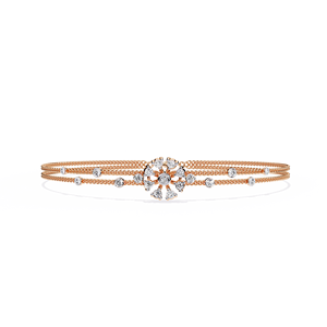 สร้อยข้อมือทองคำ10K 18K สำหรับผู้หญิงสร้อยข้อมือเพชรสี่ง่ามสำหรับปลูกในห้องปฏิบัติการดีไซน์ใหม่กำไลข้อมือเพชรสีขาวแบบดั้งเดิม - Product Image 4