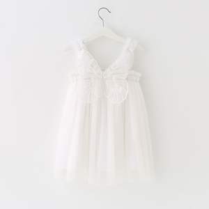 Vestidos de Tul sin Mangas para Niñas, Color Sólido, Estilo Casual, con Alas de Mariposa, Vestido Tutú de Verano para Bebés - Product Image 6