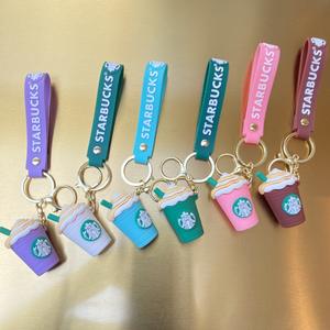 Llavero Creativo 3D de PVC con Diseño de Taza de Café <span class=keywords><strong>Boba</strong></span>, Colgante de Plástico para Mochila, Llaves de Coche, Regalos para Parejas - Product Image 1