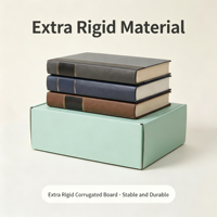 Boîte cadeau rectangulaire en carton ondulé personnalisée, imprimée recto-verso, pour expédition aérienne, pour chaussettes en fourrure, emballage de colis ultra-résistant avec logo