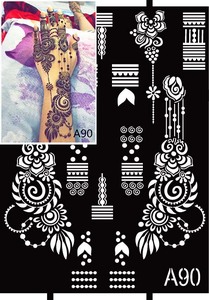 Reusable Henna <strong>Tattoo</strong> Stencils Kit 9 Sheets of Mehendi Stencils for Hands Forearm DIY Indian <strong>Temp</strong> <strong>Tattoos</strong> for Women Girls - Product Image 3