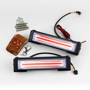 2 in 1 Cob LED luce stroboscopica barra di avvertimento griglia anteriore lampeggiante avviso di emergenza luce stroboscopica con controllo di rimozione 12v 24v - Product Image 6