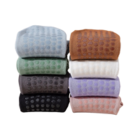 Chaussettes antidérapantes personnalisées avec logo, chaussettes de yoga et de pilates à compression, en spandex/nylon, pour adultes/enfants, printemps/automne