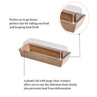 Boîte à sushi haut de gamme écologique de qualité alimentaire avec doublure en carton biodégradable, boîtes rigides jetables, gaufrage brillant
