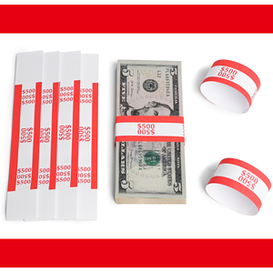 Sangles à monnaie ABA assorties de 9 couleurs avec papier kraft résistant et adhésif puissant pour l'emballage de billets - Product Image 3