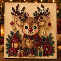 Kit de Peinture Diamant 5D Perle de Haute Qualité Père Noël DIY pour Adultes, Loisir Anti-Stress, Décoration Maison, Cadeau