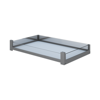 ARTSTEEL Meuble de rangement de cuisine moderne en verre et fer avec 4 tiroirs à extension complète, accès facile, capacité de 600 mm pour casseroles dans les armoires