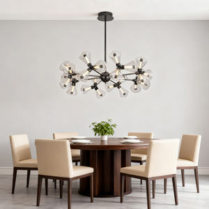 Nordique luxe moderne Simple personnalité créative haricot magique verre moléculaire LED lustre Branche <span class=keywords><strong>Structure</strong></span> pour salon - Product Image 6