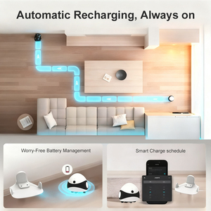 Caméra robot pour animaux de compagnie avec laser, application intelligente sans fil, déplacement à 360°, application de contrôle à distance, contrôle intelligent interactif, jouet robotique pour chat, audio bidirectionnel - Product Image 2