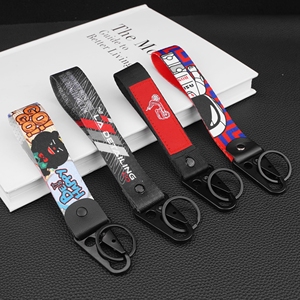 Custom Fashion Woven <b>Polyester</b> Wrist Short <b>Lanyard</b> with Embroidered Logo and Offset Printing <b>Lanyards</b> Keychain - Product Image 6