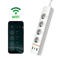 Multiprise pour maison intelligente Prise plate à 4 voies Prise design rabattable Extension pratique Wifi avec prise de charge USB Prises allemandes