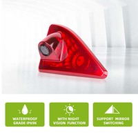 Nouveau design de rétroviseur de voiture étanche IP68 HD feu stop caméra pour Renault Master