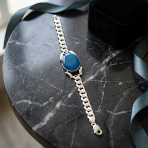 Pulsera de Plata de Ley 92.5 para Hombre, con Cristales y Diamantes de Imitación, 45g - Product Image 2