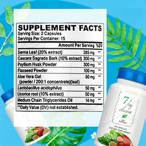 Détoxification corporelle totale en 7 jours, sûre et rapide, certifiée GMP, complément de nettoyage interne, faible MOQ disponible - Product Image 5