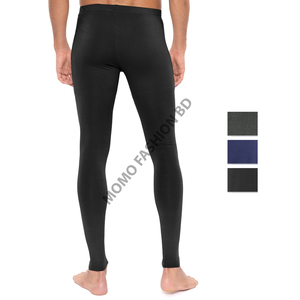 Leggings légers et respirants en Spandex/Polyester pour hommes, longueur cheville, taille élastique, toutes saisons, sport et fitness - Product Image 3