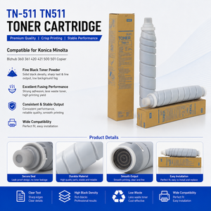 Cartucho de Tóner Negro XinYu <span class=keywords><strong>TN</strong></span>-511 TN511 Compatible con las Fotocopiadoras Konica Minolta Bizhub 360 361 420 <span class=keywords><strong>421</strong></span> 500 501 - Product Image 3