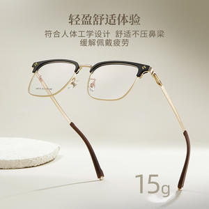 Lunettes demi-cerclées pour homme Voss, monture rectangulaire en alliage, verres en résine remplaçables, 34819, origine Danyang - Product Image 5