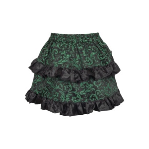 TD verde/nero broccato arricciato gonna Cosplay costumi accessori essenziali
