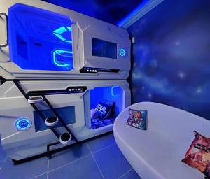 Японская современная роскошная Капсульная кровать с эффектом памяти матрас для спальни, Детские капсулы для гостиной, отелей, аэропортов - Product Image 1