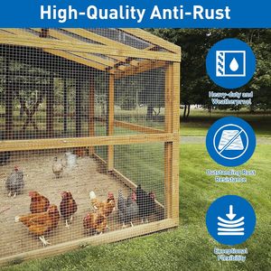 Hardware Cloth Welded <b>Mesh</b> 1/2 Inch 15.7 In X 6 Ft Galvanized Steel <b>Wire</b> For Farm Fence Bird Gopher Rabbit Protection - Product Image 3