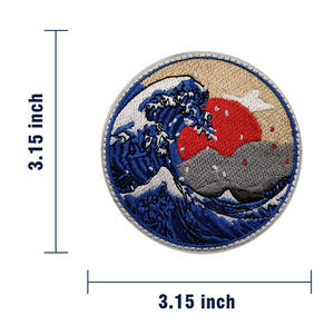 Badge brodé Velcro, Badge <span class=keywords><strong>moral</strong></span>, Patch brodé pour sac, Badge de bras Ondes et Étoiles - Product Image 4