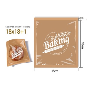 Dùng một lần dầu-proof Kraft trong suốt phân lớp phim túi giấy cho bánh mì Bánh quy Take-Away bao bì thực phẩm Baking Pastry công cụ - Product Image 2