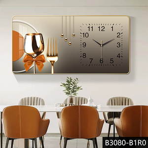 Grande orologio <span class=keywords><strong>da</strong></span> <span class=keywords><strong>parete</strong></span> di lusso elegante e silenzioso Design orizzontale personalizzabile <span class=keywords><strong>per</strong></span> il soggiorno e l'arredamento della <span class=keywords><strong>cucina</strong></span> - Product Image 3