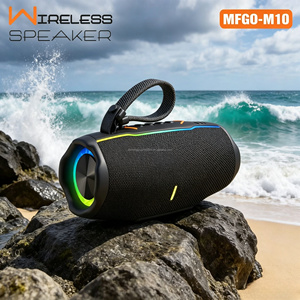 Enceintes portables robustes MFGO-M10 pour fêtes, avec batterie Bluetooth 2400 mAh, idéales pour <span class=keywords><strong>la</strong></span> <span class=keywords><strong>plage</strong></span> et les soirées au bord de <span class=keywords><strong>la</strong></span> piscine – Le meilleur choix - Product Image 4