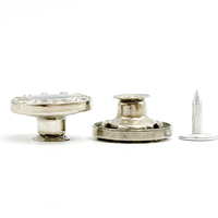 Boutons en alliage de style diamant OEM pour accessoires vestimentaires en gros, équipés de boutons adhésifs colorés