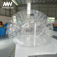 Tente gonflable transparente en PVC Igloo Maison à bulles transparente avec décoration à lumière LED 360 Tente dôme pour les fêtes