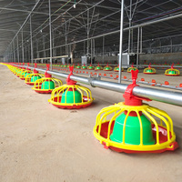 Système d'alimentation automatique complet pour volailles avec tuyau d'alimentation, vis sans fin, mangeoire à plateau, moteur d'entraînement et trémie pour élevage de poulets
